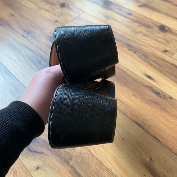 Black Leather Born Clogs - Picture 6 of 8